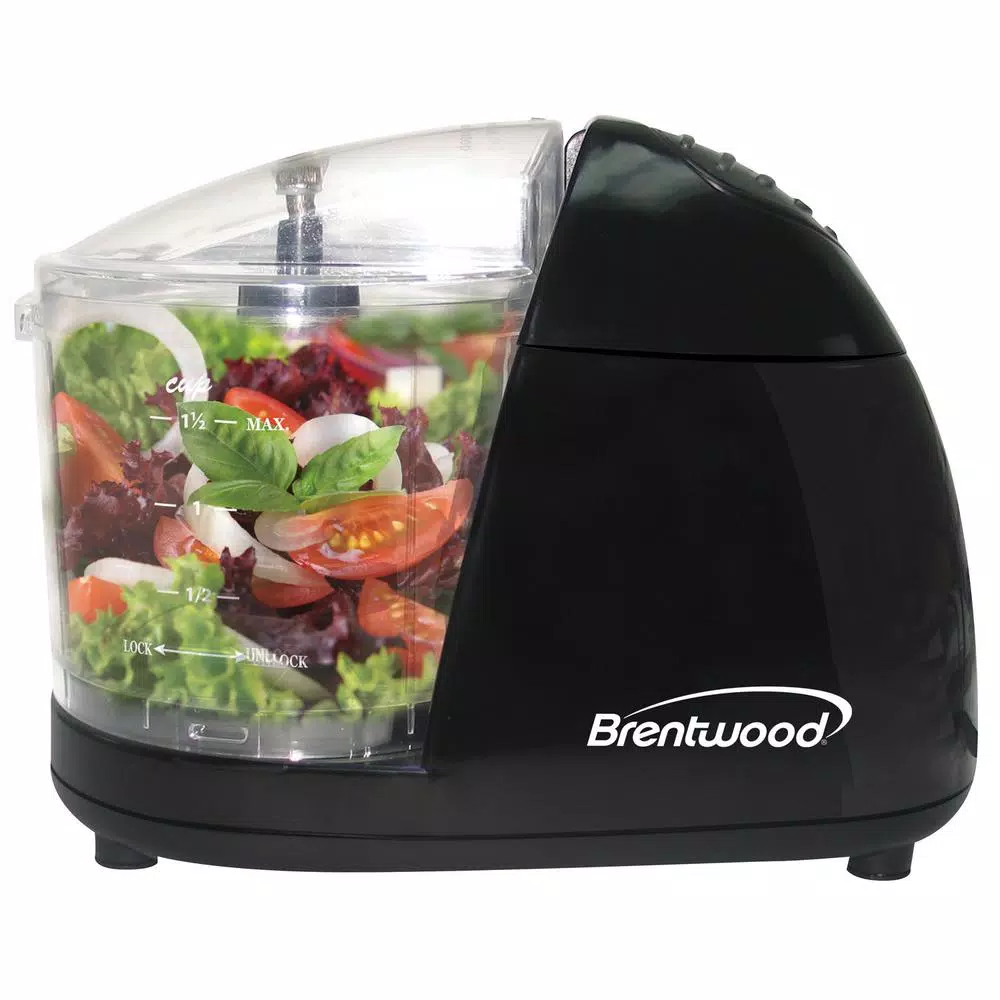 Brentwood Appliances 1.5-Cup Mini Food Processor, Single Speed Black Chopper