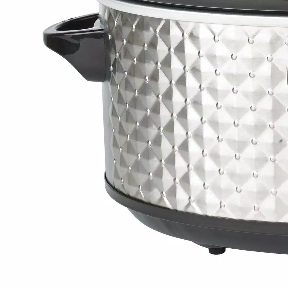 Brentwood Appliances 7 Qt. Stainless Steel Slow Cooker with Tempered Glass Lid