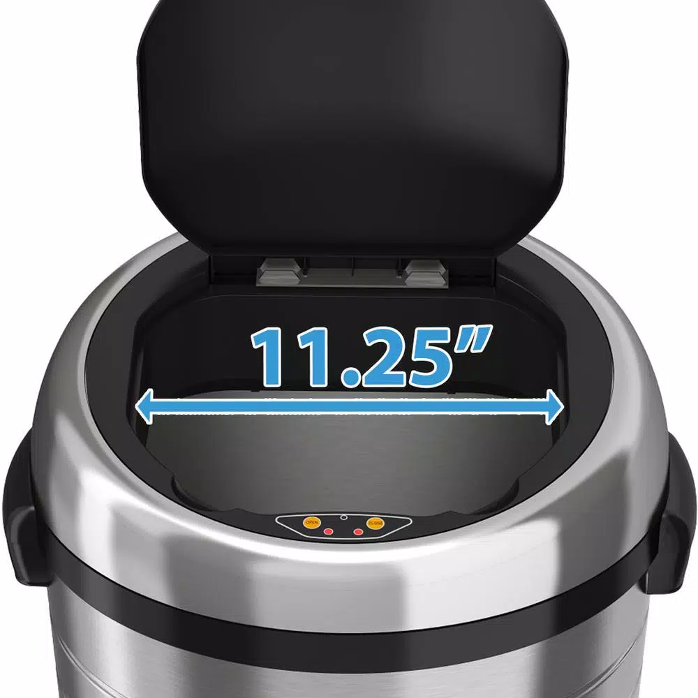 iTouchless 23 Gallon Stainless Steel Touchless Sensor Trash Can with Odor Control and Wheels