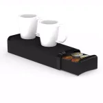 Mind Reader Black Coffee Station Organizer with K-Cup Drawer and Sleeve Dispenser thumbnail 4