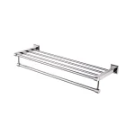 ALFI BRAND 25.88 in. Modern Wall Mount Towel Rack with Shelf, Polished Chrome thumbnail 1