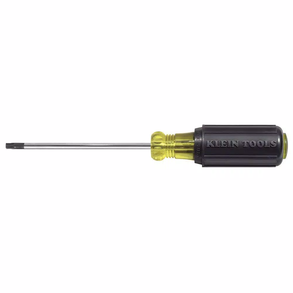 Klein Tools T25 Torx Screwdriver with 4 in. Round Shank and Cushion Grip Handle