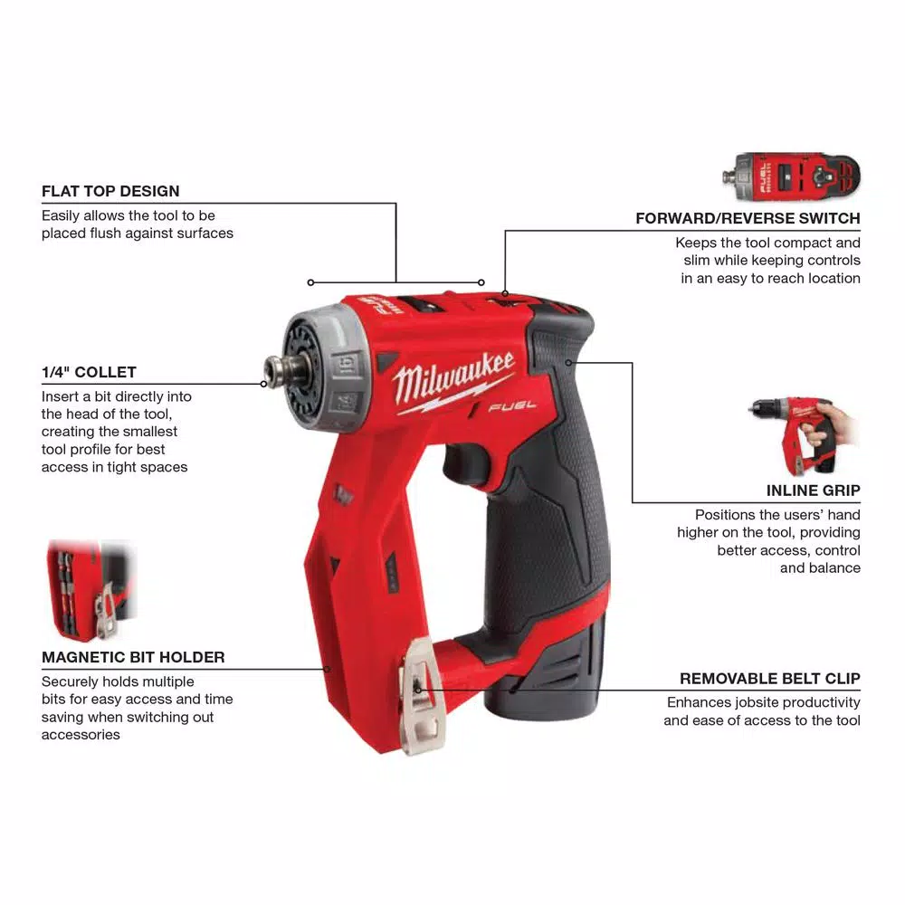 Milwaukee M12 FUEL 4-in-1 Installation Drill Driver & SURGE Impact Driver Combo Kit