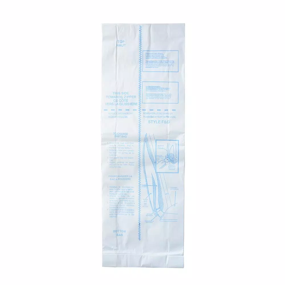 Advantage Replacement Micro Filtration Vacuum Bags for Eureka F and G Upright Vacuums, 10 Pack