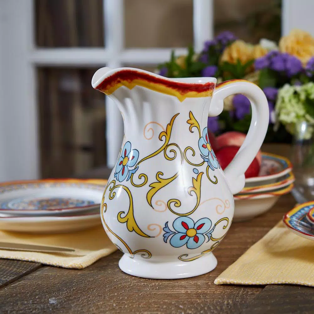Euro Ceramica Duomo Collection 50 oz. Stoneware Pitcher