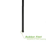 Mind Reader 6-Bar Freestanding Towel Rack, Black Metal Bathroom Towel Stand thumbnail 6