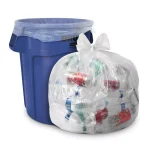 Aluf Plastics Heavy-Duty 33 Gallon Clear Recycling Bags, 1.5 Mil Equiv., 100-Count thumbnail 1