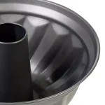 Home Basics Non-Stick Steel Fluted Bundt Cake Pan, Grey thumbnail 3