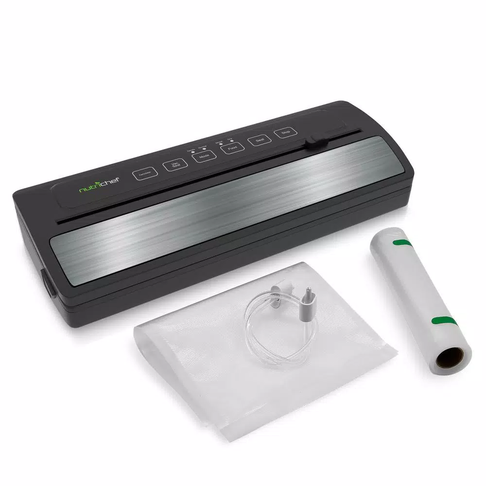 NutriChef Automatic Electric Vacuum Sealer with Reusable Bags and Roll Cutter