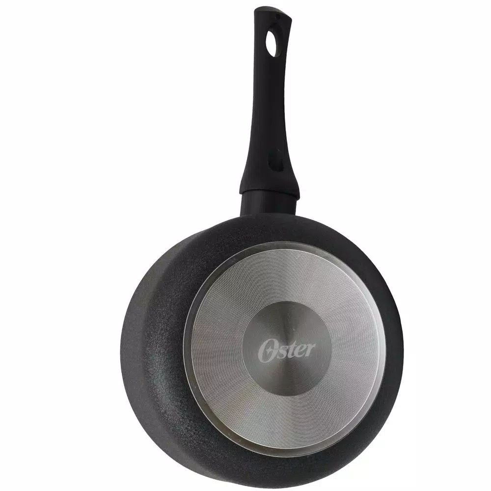 Oster Ashford 2 Qt. Aluminum Nonstick Sauce Pan with Glass Lid, Black