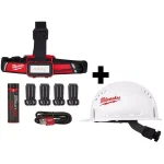 Milwaukee 600 Lumen USB Rechargeable Low-Profile Headlamp with BOLT Type 1 Class C Vented Hard Hat Bundle thumbnail 1
