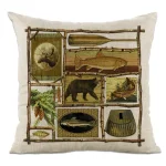 Heritage Lace Lodge Hollow Nature Scene Rustic Throw Pillow Cover, 18 x 18 in thumbnail 3
