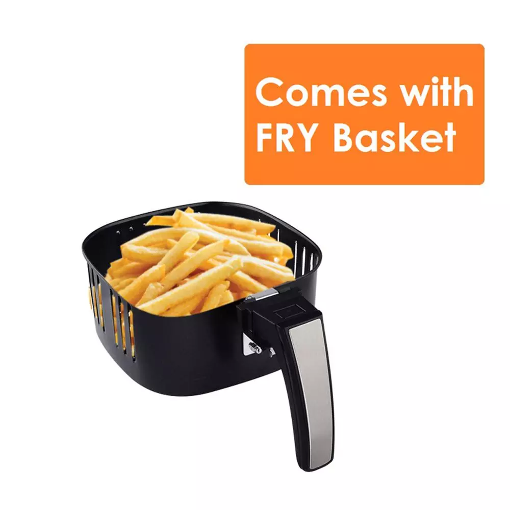 Ovente 3.2 Qt. White Electric Air Fryer with 1400W Power, Timer, and Adjustable Temperature Controls