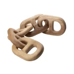 Titan Lighting 6 in. x 27 in. Hand Carved Natural Wood Chain Link Figurine thumbnail 1