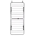 Home Basics 10-Bar Over-the-Door Towel Rack, Collapsible Steel Storage Organizer, Grey thumbnail 2