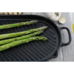 Chasseur 8 in. Enameled Cast Iron Oval Grill Pan, Black thumbnail 4