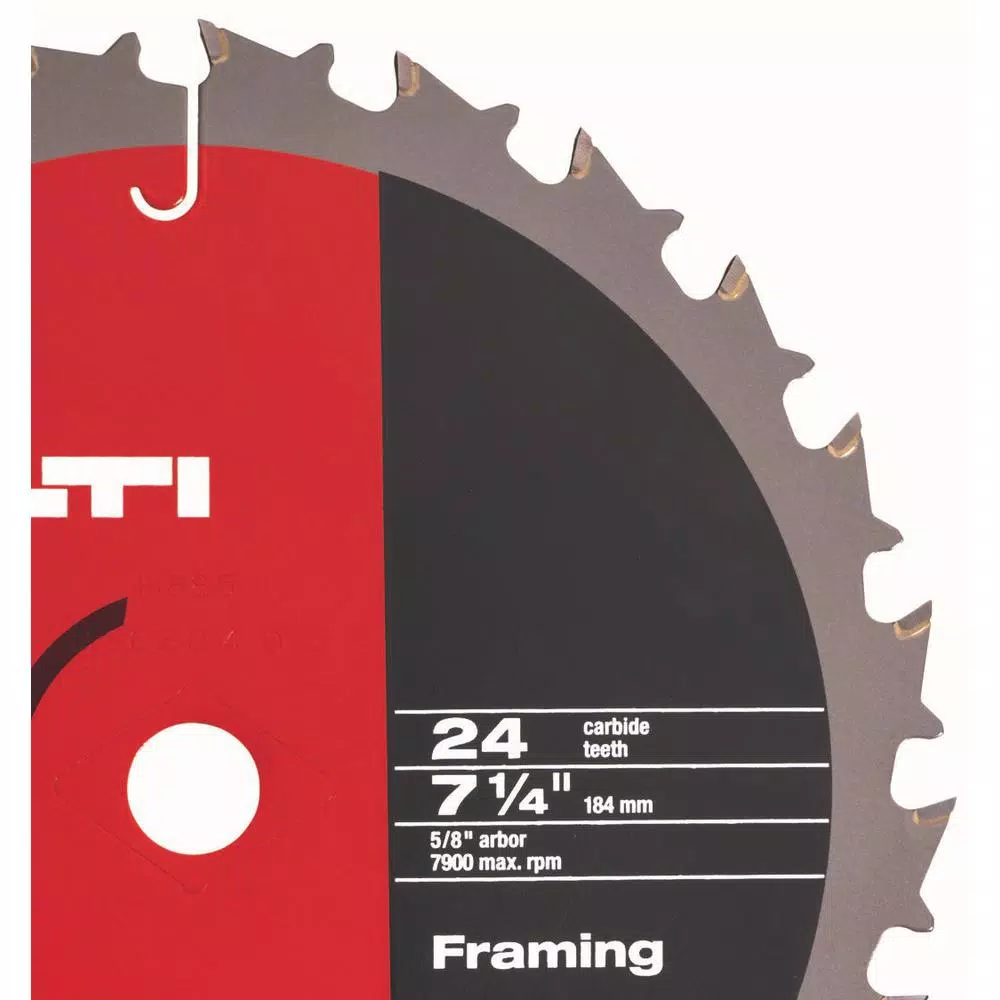 Hilti W-CSC 7-1/4 in. 24-Teeth Circular Saw Framing Blades, 50-Pack