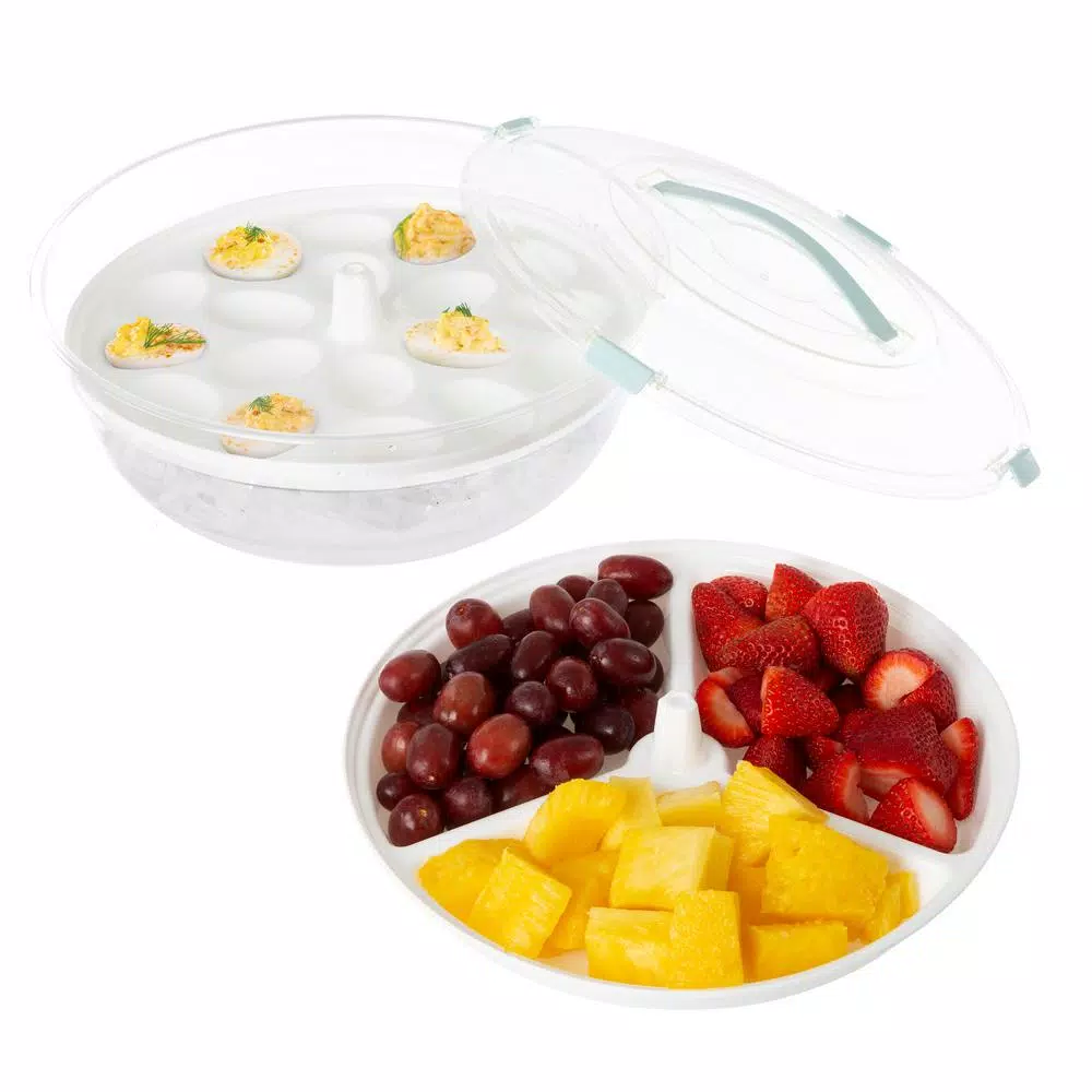 Classic Cuisine 4-in-1 Cold Appetizer Chilled Serving Tray Set