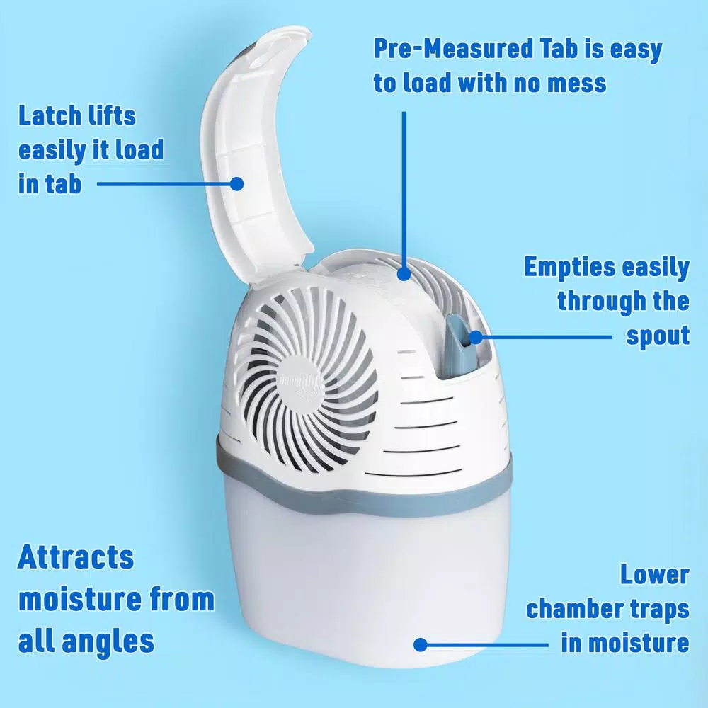 DampRid Fresh Scent Drop-In Tab Moisture Absorber Starter Kit, 15.8 oz.