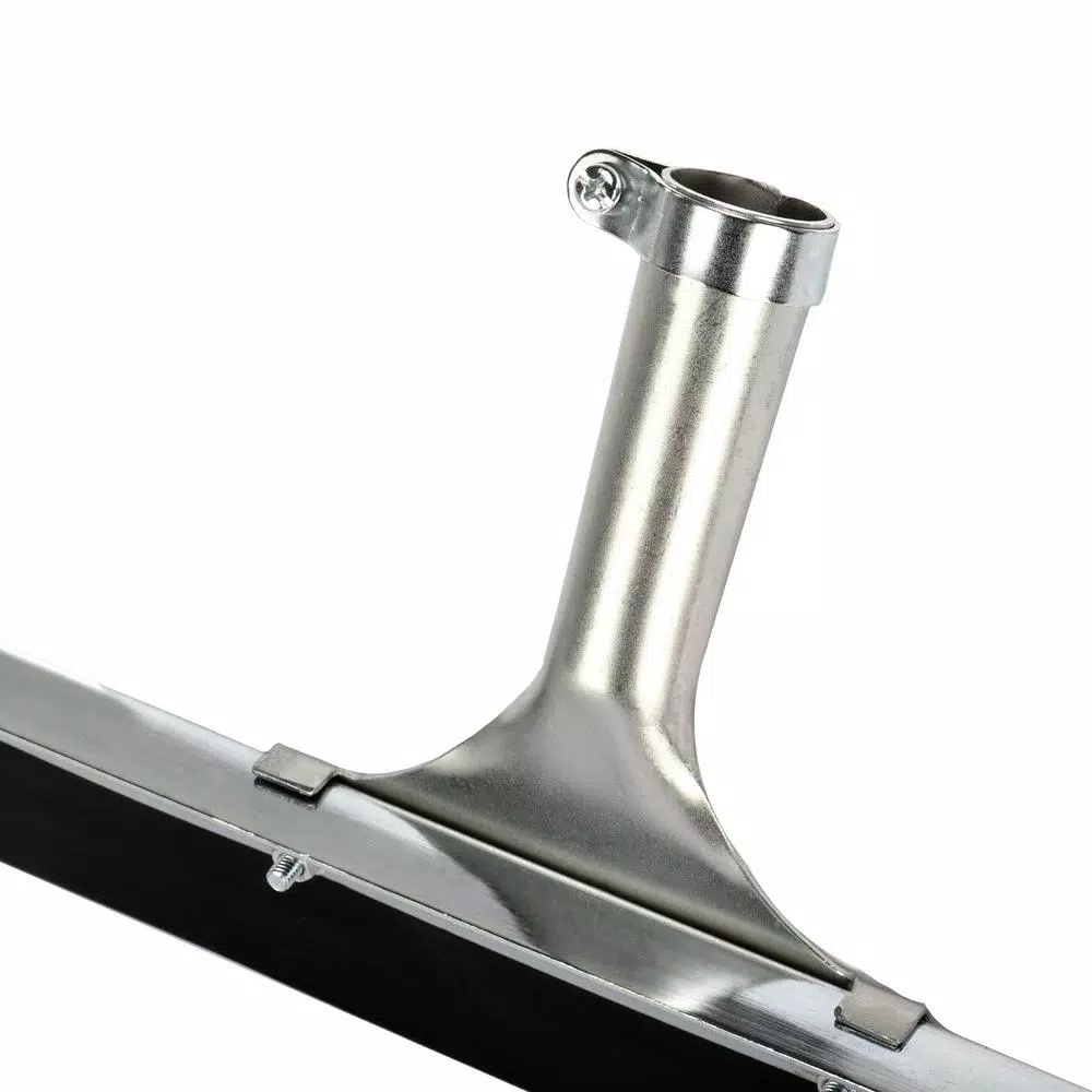 Alpine Industries 24 in. Heavy-Duty Curved Floor Squeegee, Steel Frame, Black