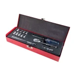 Klein Tools 1/4 in. Drive 13-Piece Socket Wrench Set with Hinged Metal Storage Box thumbnail 3