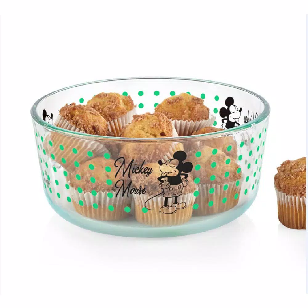 Pyrex Disney Mickey Mouse The True Original 6-Piece Glass Food Storage Container Set with Lids