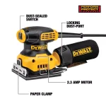 DEWALT DWE6411K 1/4 Sheet Palm Grip Corded Finishing Sander Kit with Contractor Bag thumbnail 2