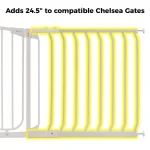 Dreambaby 24.5 in. Gate Extension for Chelsea Standard Height Child Safety Gates, White thumbnail 2