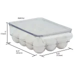 Unbranded Clear 12-Egg Holder Fridge Bin with Removable Stackable Lid thumbnail 3