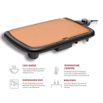 Boyel Living 1200W Nonstick Electric Griddle and Skillet with Adjustable Thermostat, Copper thumbnail 2