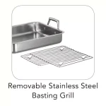 Tramontina Gourmet Prima 5 Qt. Stainless Steel Roasting Pan with Basting Grill thumbnail 3
