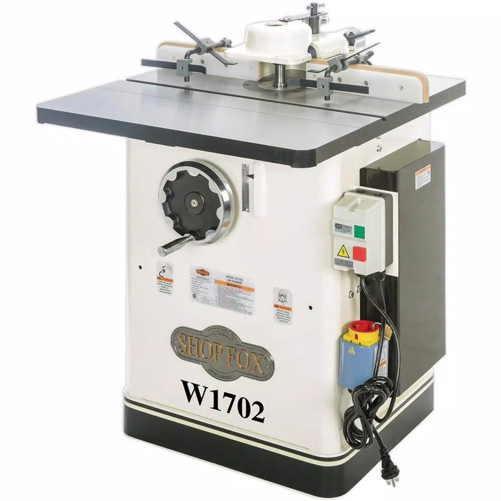 Shop Fox 3 HP Industrial Shaper with 3 Spindle Sizes and Reversible Speeds