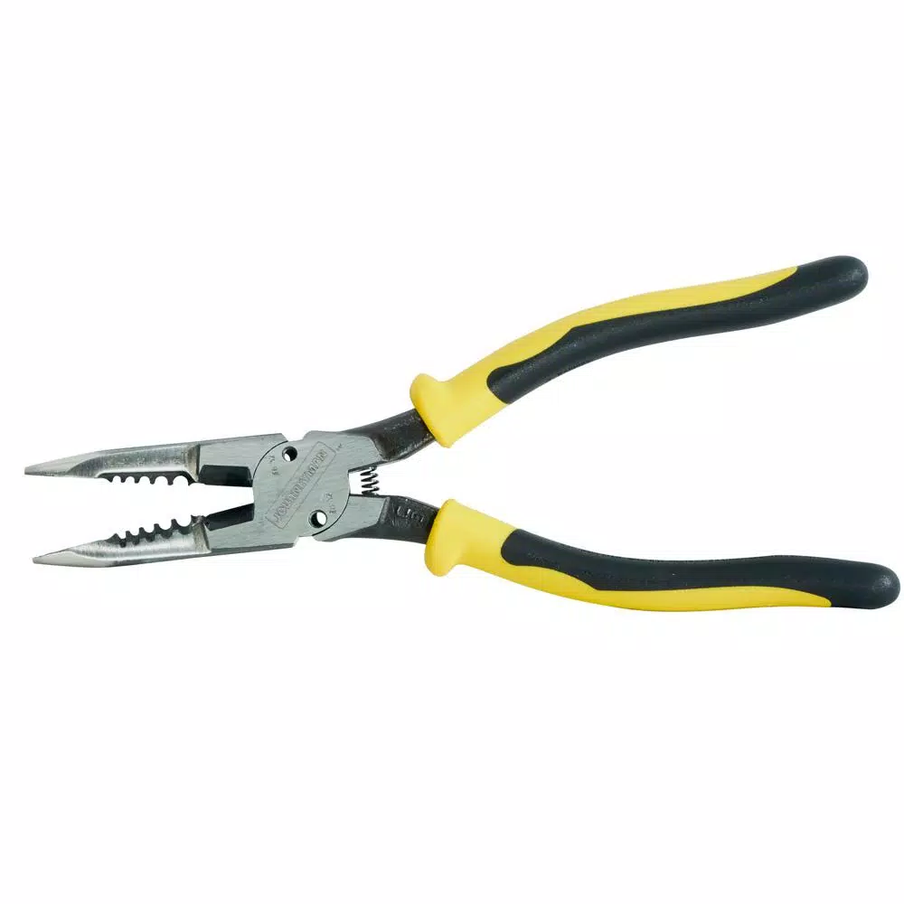 Klein Tools 8-3/8 in. All Purpose Long Nose Pliers with Spring and Wire Stripper