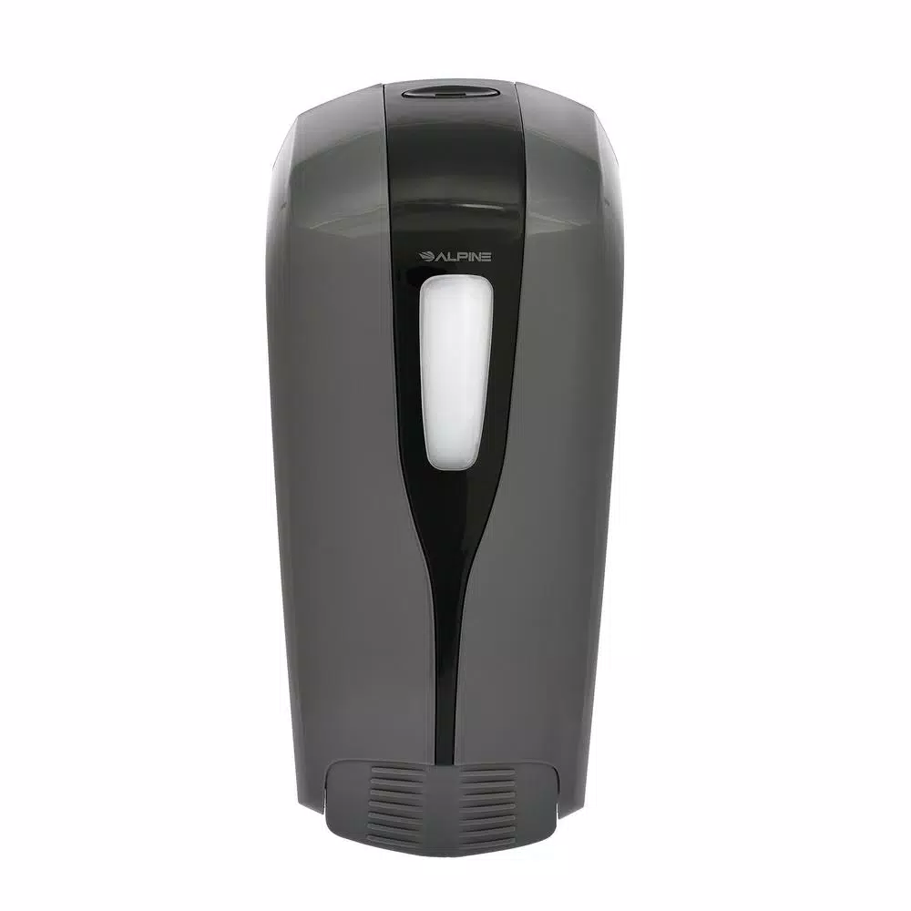 Alpine Industries Aspen Commercial 16 oz. Manual Foam Soap Dispenser, Gray/Black Refillable Wall Mount