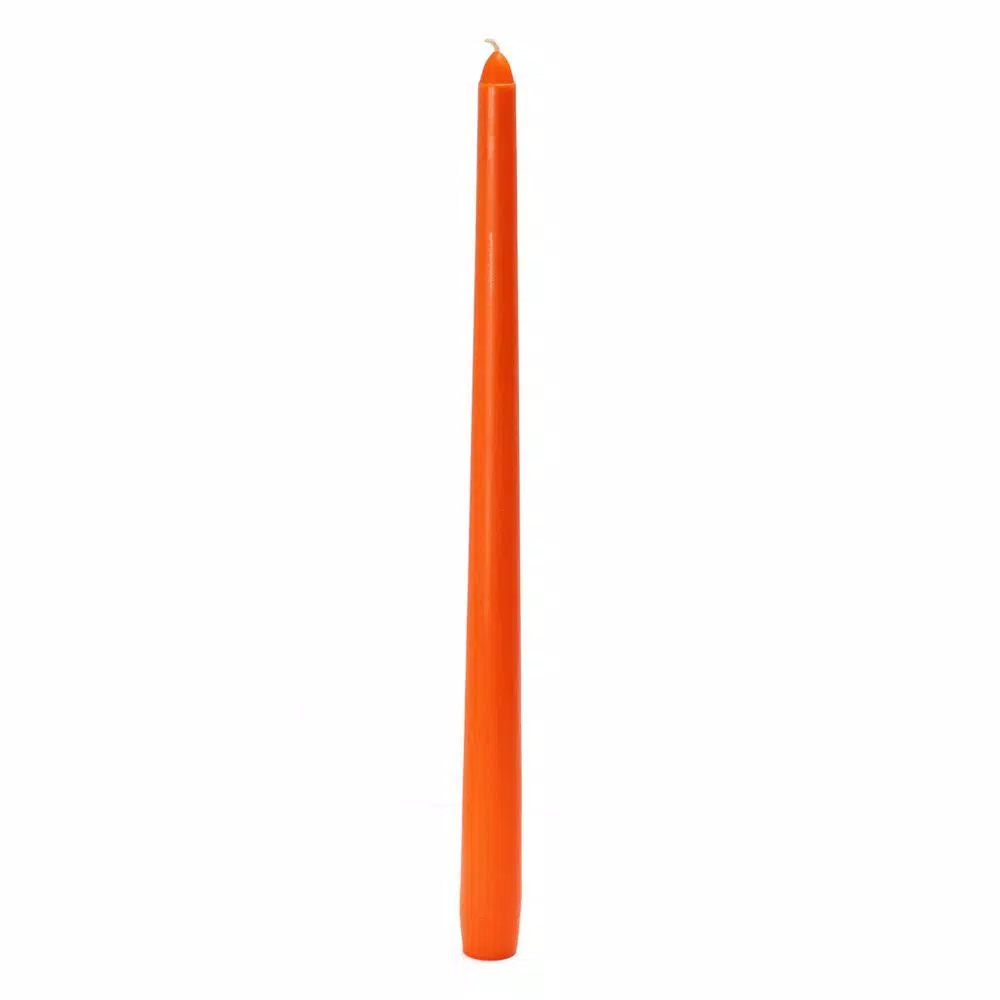 Zest Candle 12 in. Orange Taper Candles, 12-Set
