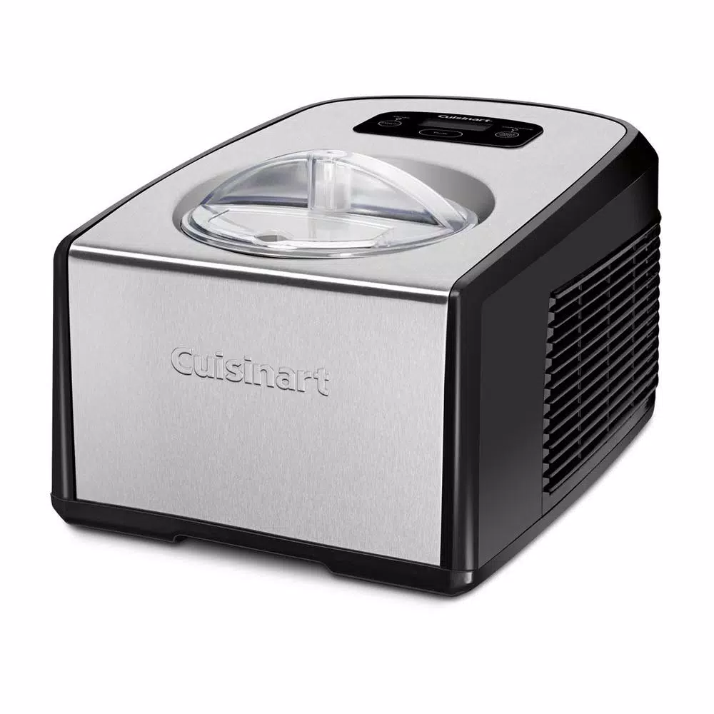 Cuisinart 1.5 Qt. Ice Cream and Gelato Maker with Compressor and Touchpad Controls, Black/Silver