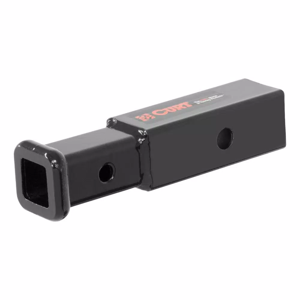 CURT Receiver Tube Adapter, 2" to 1-1/4" Shank, 4" Extension, 3,500 lbs. GTW