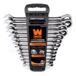 WEN 13-Piece Professional SAE Ratcheting Combination Wrench Set with Storage Rack thumbnail 4