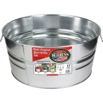 Behrens 17 Gal. Galvanized Steel Round Utility Tub and Planter thumbnail 1
