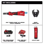 Milwaukee M18 FORCE LOGIC 6-Ton Cordless Utility Crimping Kit with D3 Snub Nose Jaw thumbnail 2