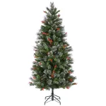 National Tree Company 6.5 ft. Wintry Pine Pre-Decorated Artificial Christmas Tree with 650 Clear Lights thumbnail 5