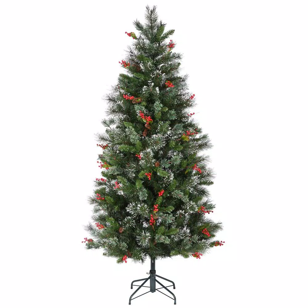 National Tree Company 6.5 ft. Wintry Pine Pre-Decorated Artificial Christmas Tree with 650 Clear Lights