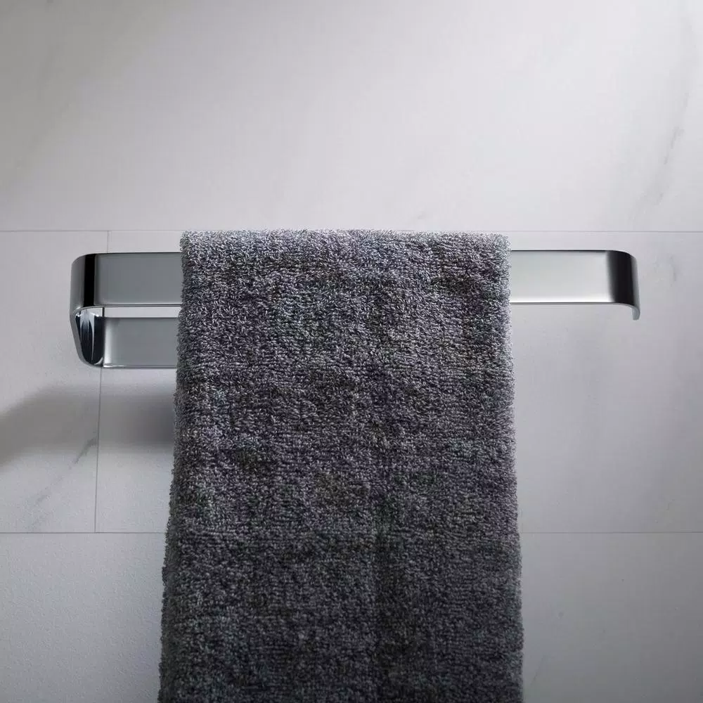 KRAUS Stelios Chrome Bathroom Towel Ring - Solid Brass Hand Towel Holder
