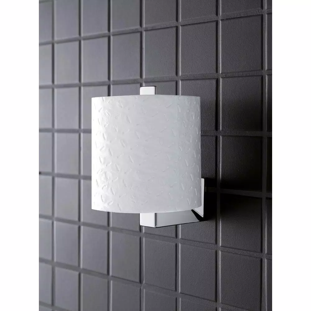 GROHE Selection Cube Wall-Mount Toilet Paper Holder with Reserve - StarLight Chrome
