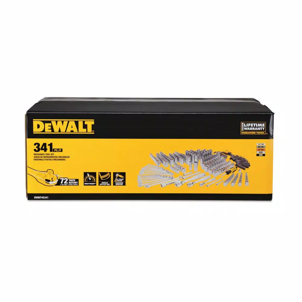 DEWALT 341-Piece Mechanics Tool Set with DirectTorque Technology and 72-Tooth Ratchets