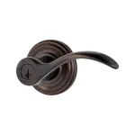 Kwikset Pembroke Venetian Bronze Exterior Entry Door Lever with SmartKey Security thumbnail 1