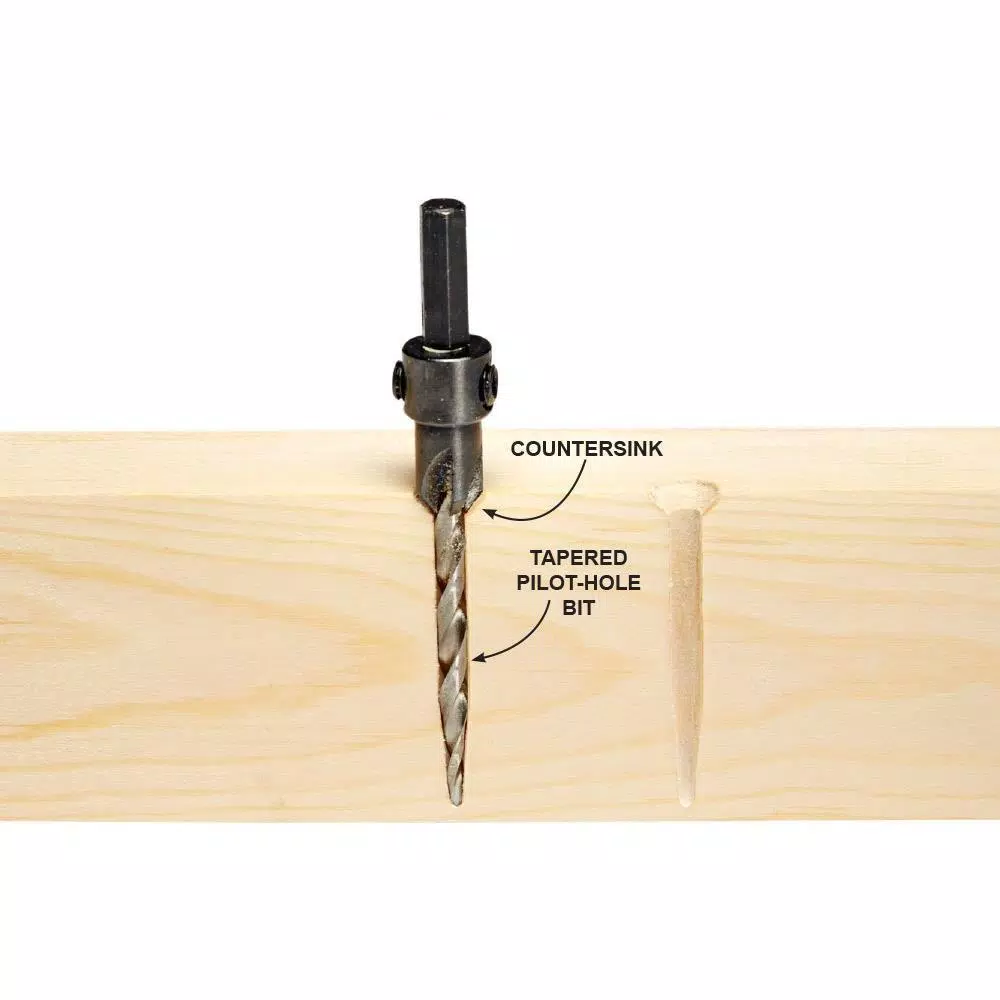 Wolfcraft 4-Piece High Speed Steel Wood Countersink and Screw Setter Set