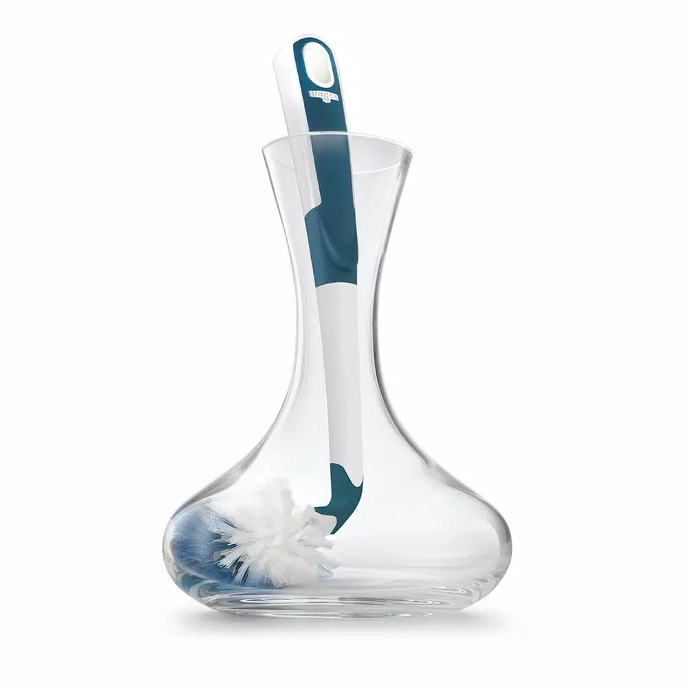 Unger 12 in. Flexible Bottle Brush with Flat Head for Glassware, Carafes, and Pitchers
