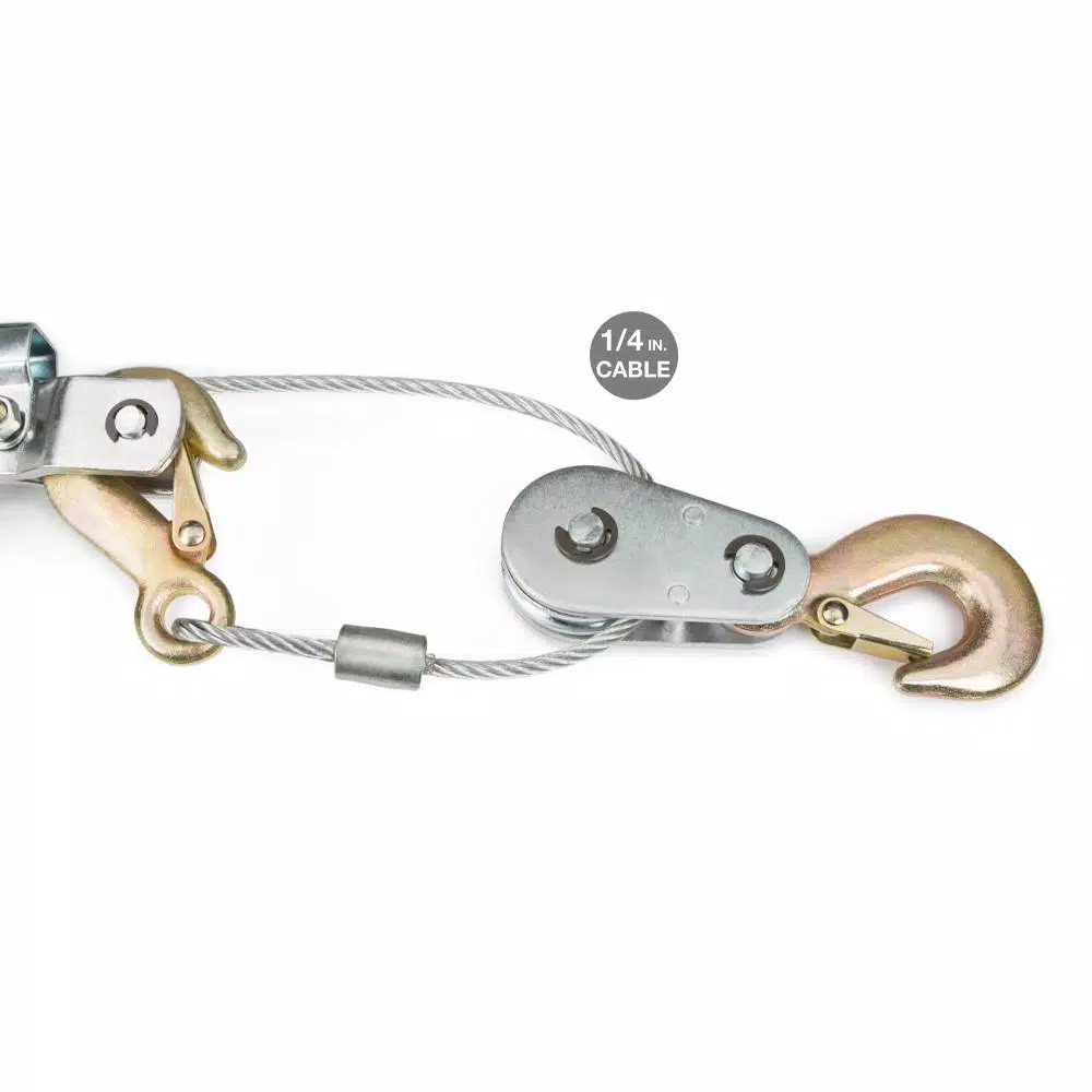 TEKTON 4 Ton Dual Gear Power Puller with 1/4 in. Aircraft-Grade Steel Cable