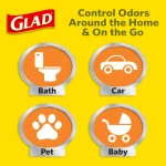 Glad OdorShield Quick-Tie Small Trash Bags, 4 Gal, Fresh Clean Scent, 26 Count thumbnail 7